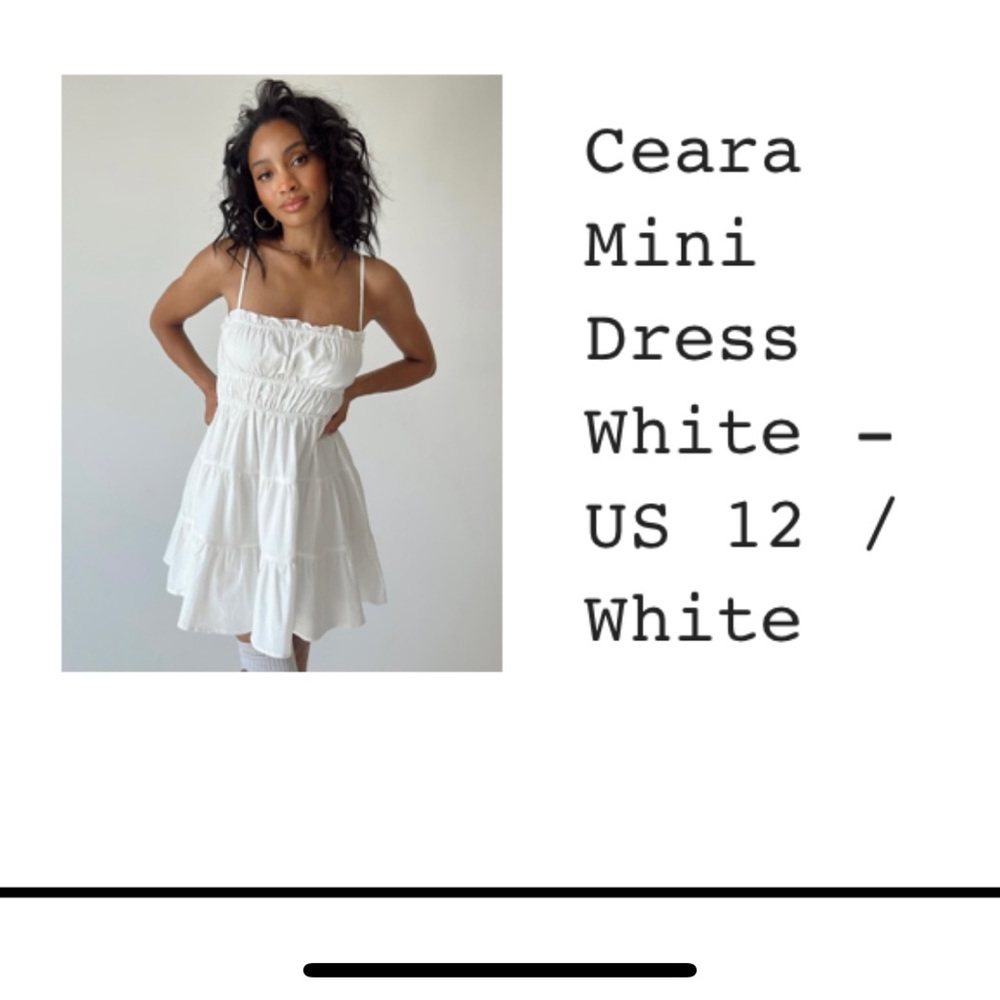 Princess Polly Ceara Mini Dress White size 12